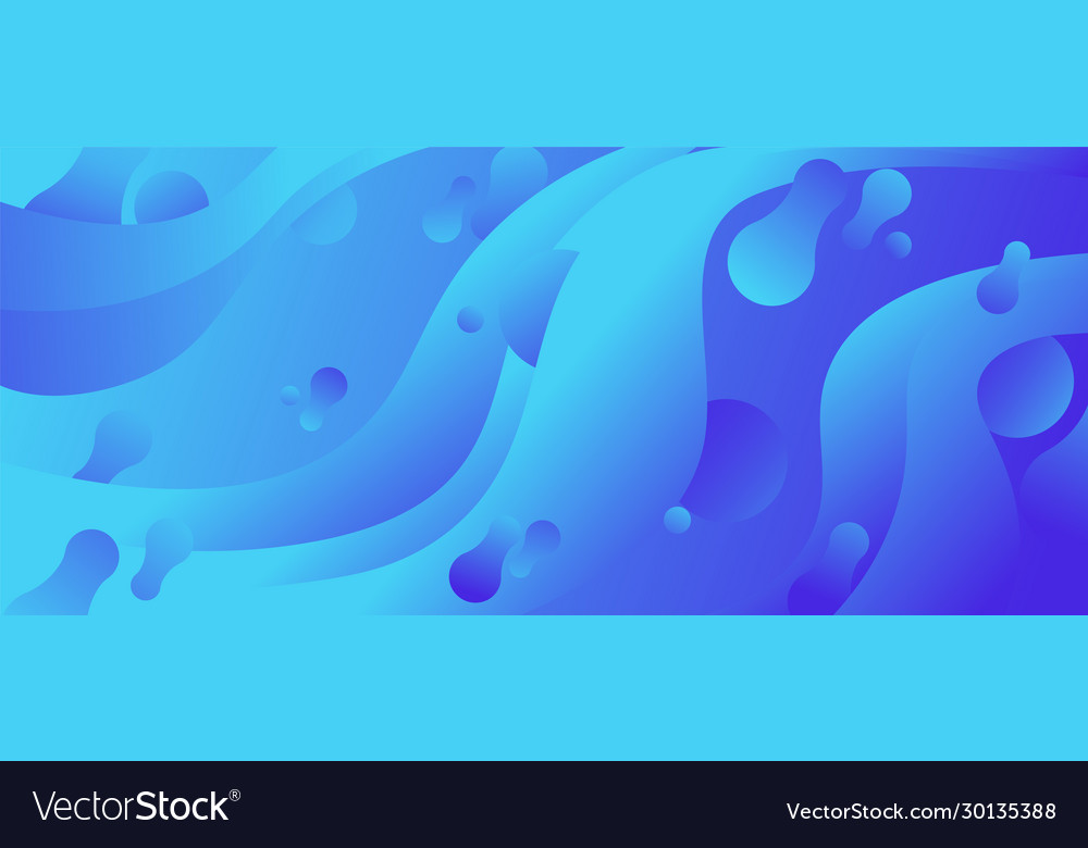 Abstract fluid blue dynamic flow with different vector image Abstract fluid blue dynamic flow with different