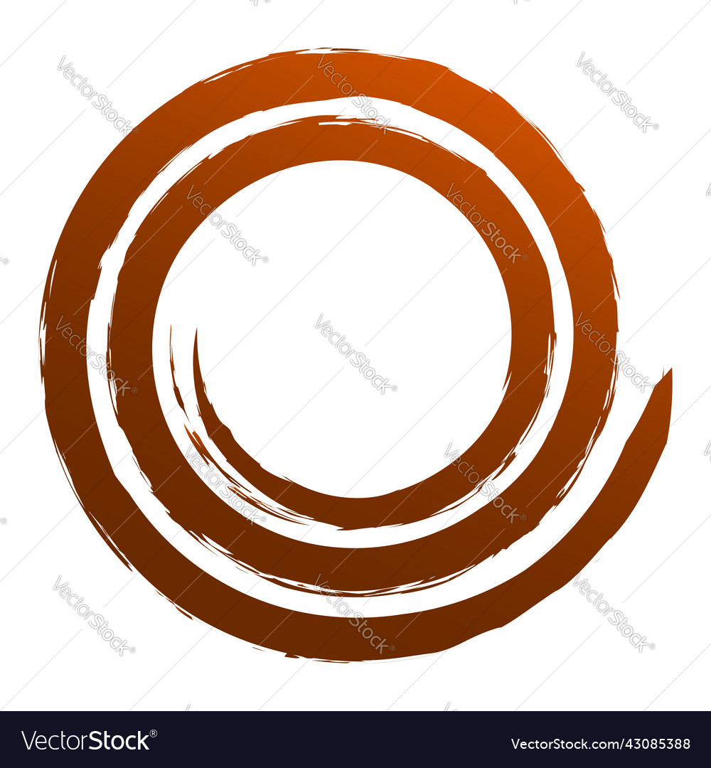 Grungy textured spiral design element vector image Grungy textured spiral design element