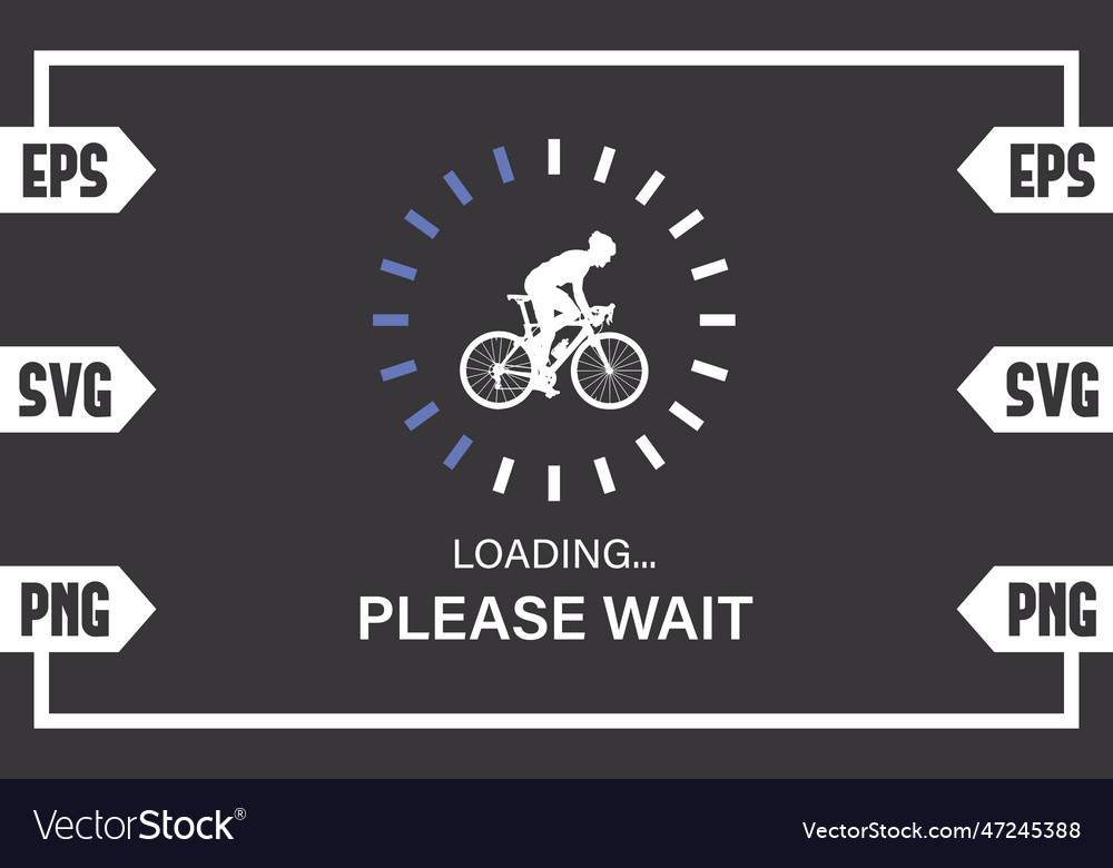 Guy cycling loading please wait