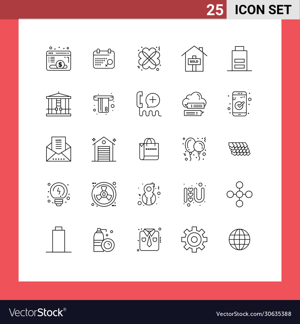 Pictograph set 25 simple lines user