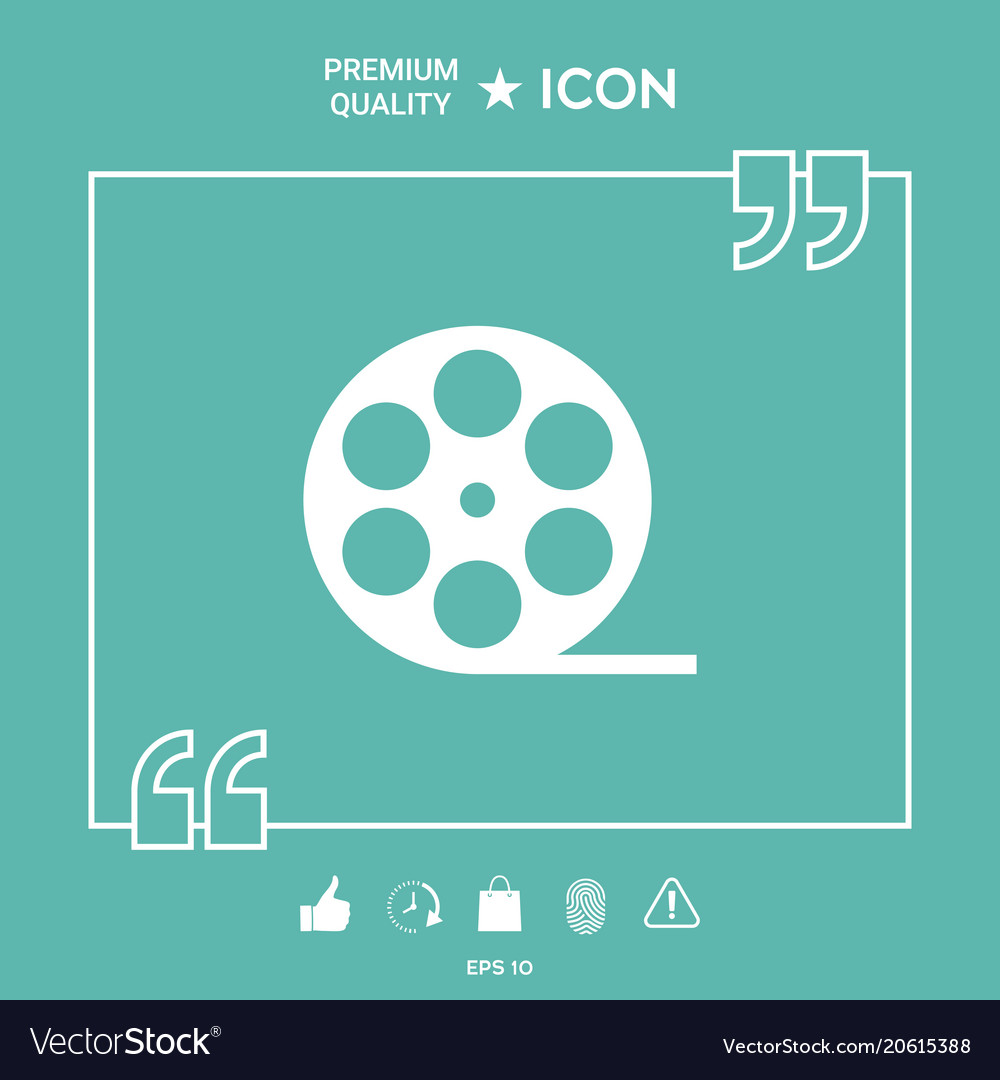 Reel film symbol icon Royalty Free Vector Image