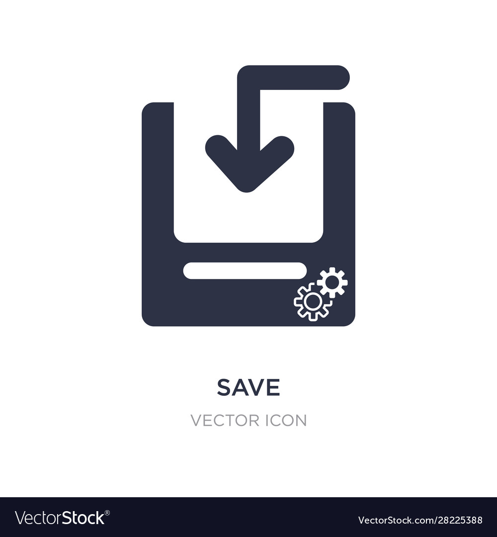 Save icon on white background simple element from