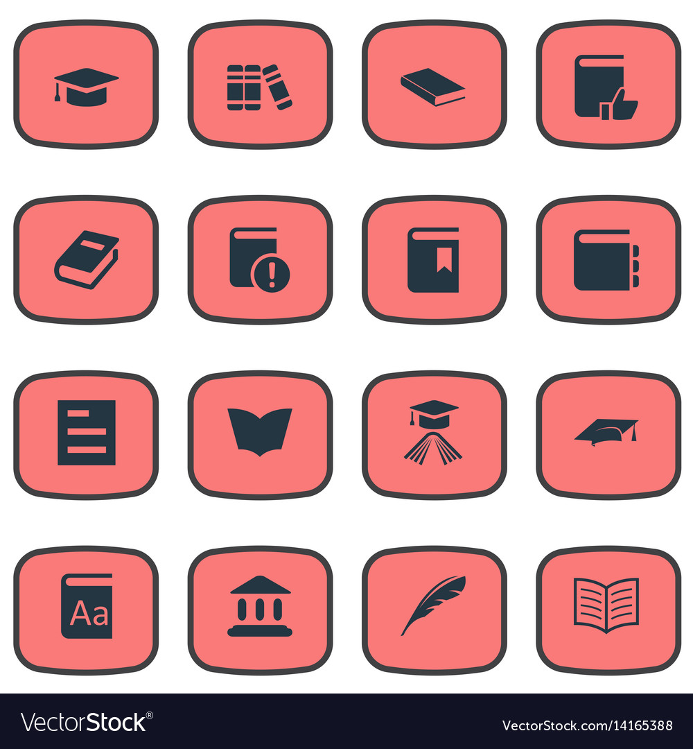 Set of simple reading icons
