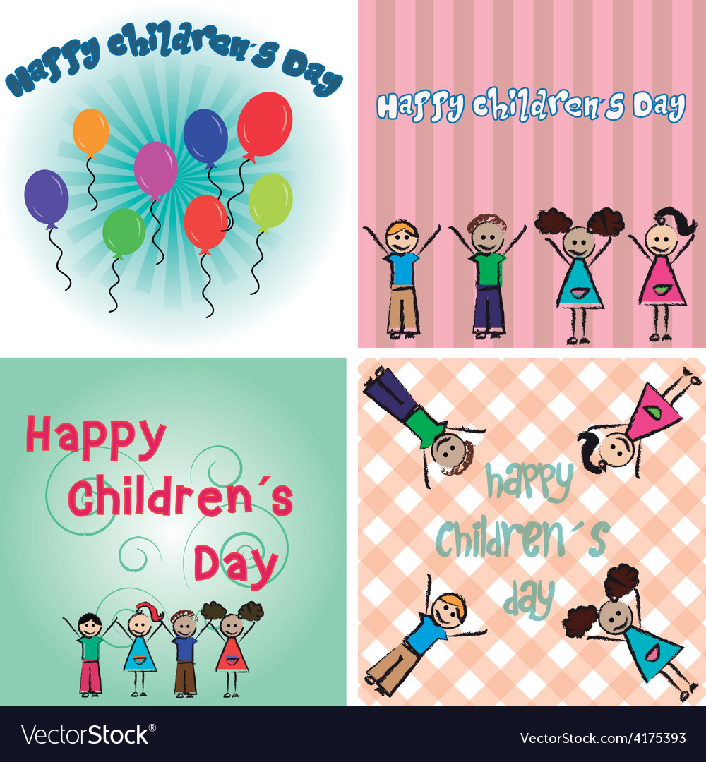 A set four colored backgrounds with different