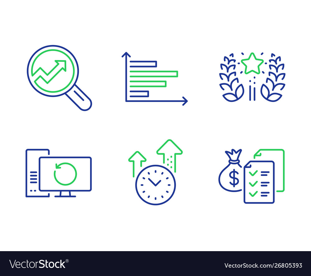 Analytics time management and recovery computer vector image Analytics time management and recovery computer