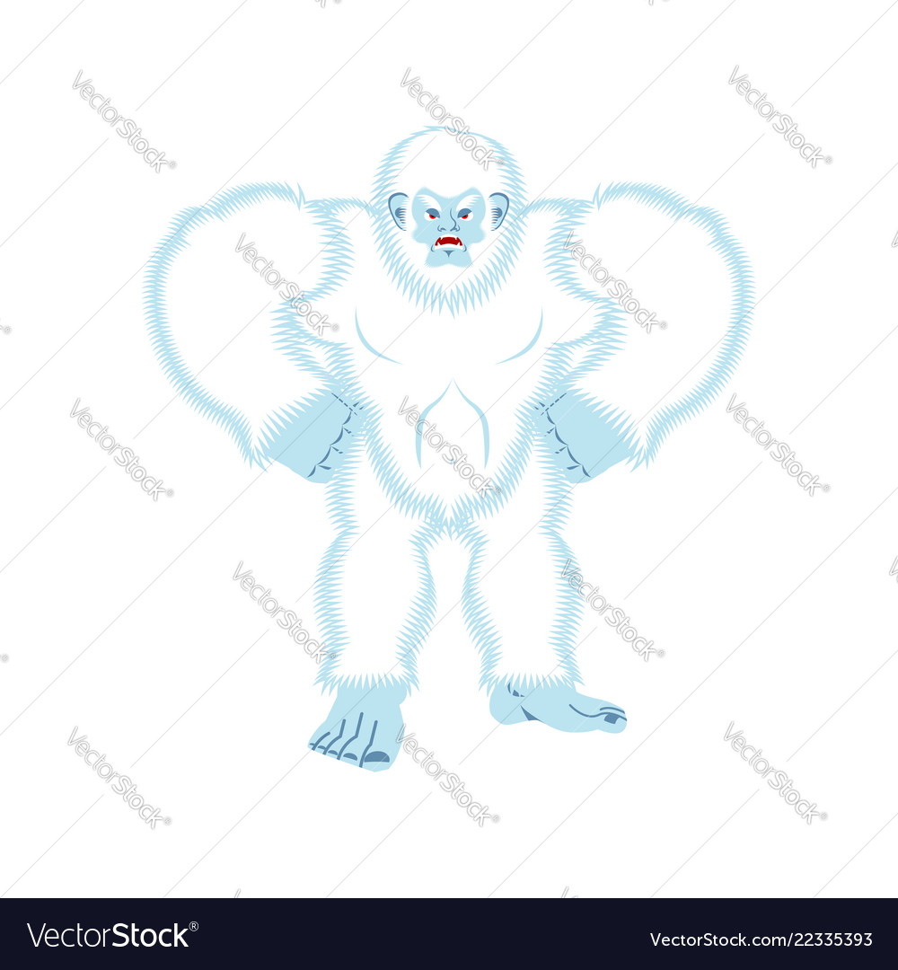 Angry Yeti Monster Illustration