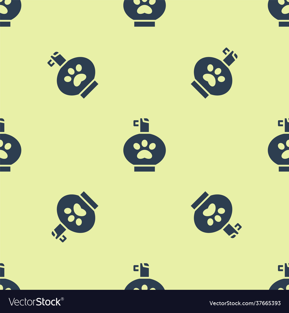 Blue pet shampoo icon isolated seamless pattern