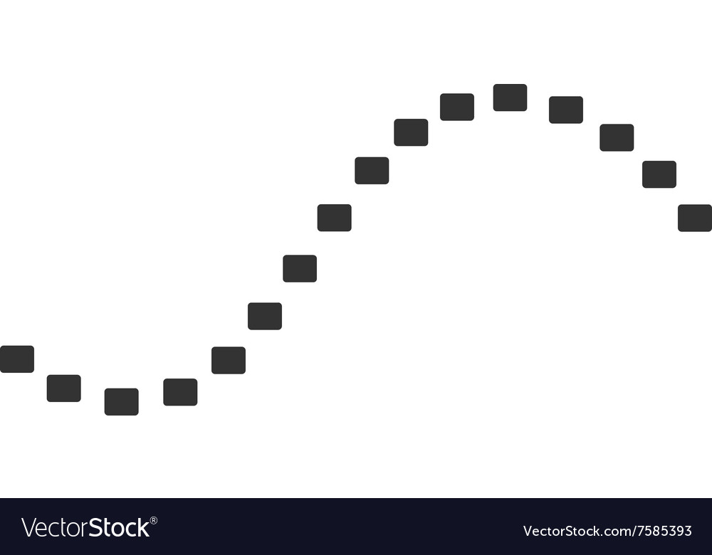 Dotted function line icon