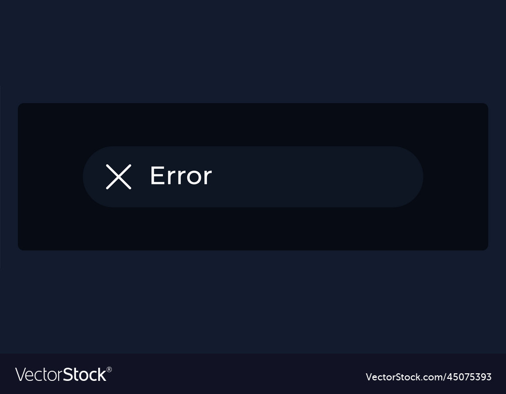 Error message ui element template