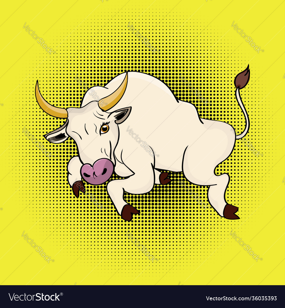 Jumping white bull