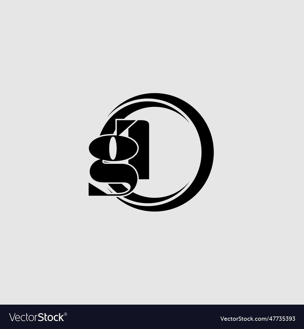 Letters gl simple circle linked line logo