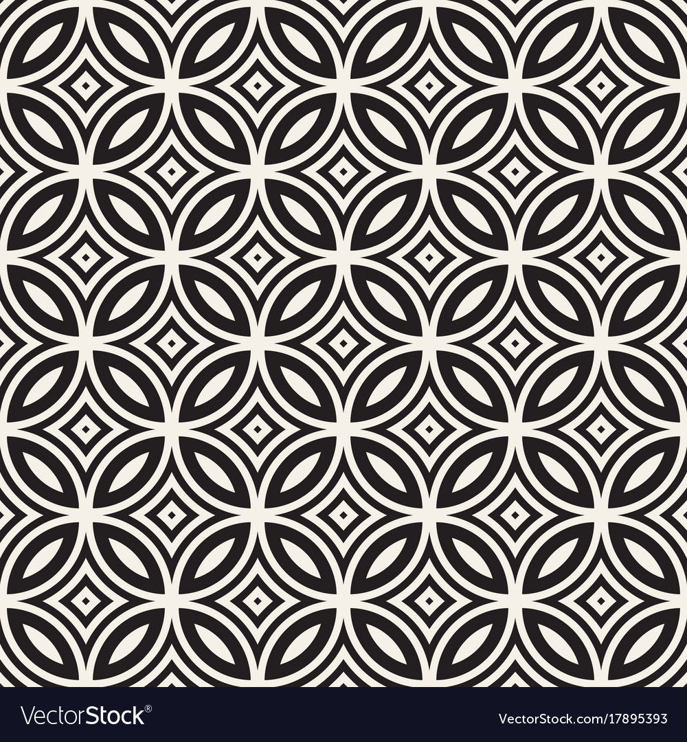 Seamless geometric rounded lines pattern