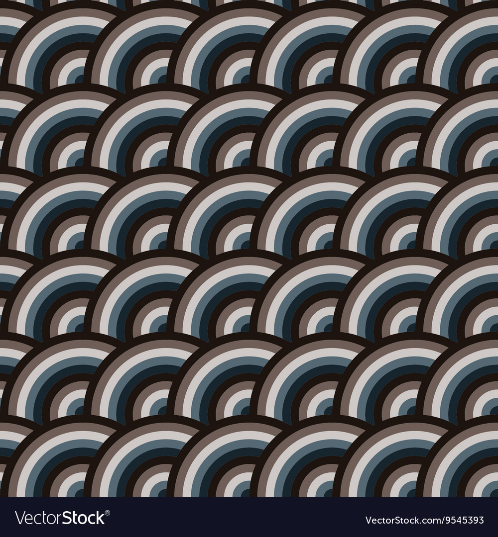 Seamless pattern of circles in squama style