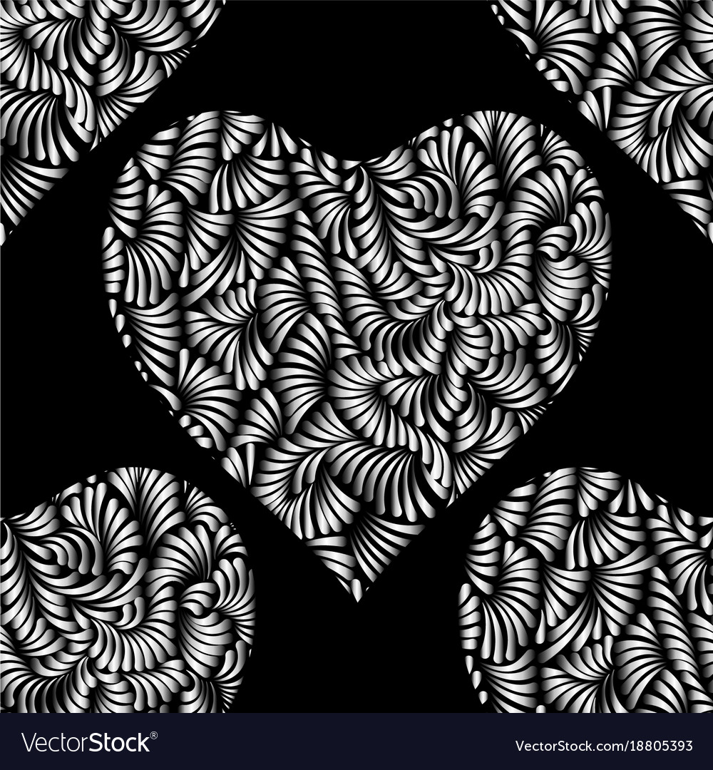 Seamless pattern with hearts