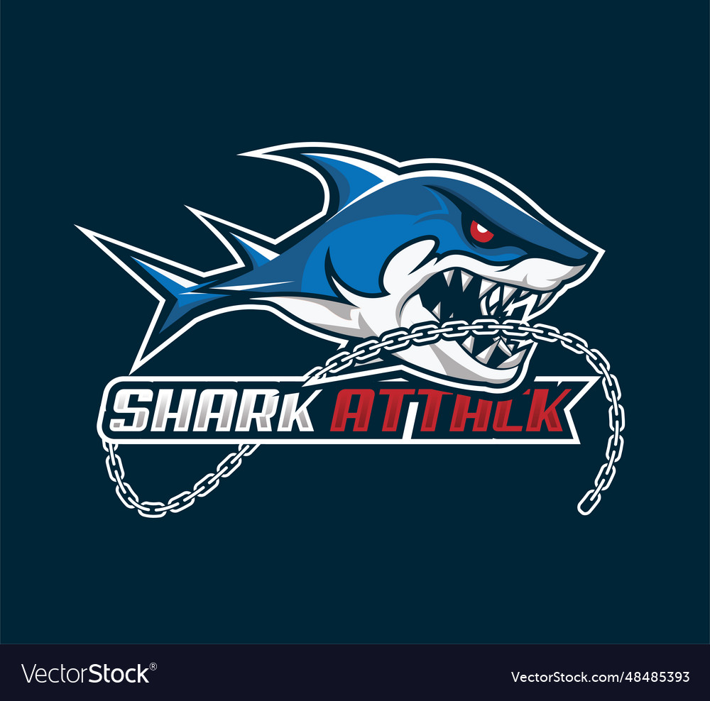 Shark esport gaming mascot logo icon