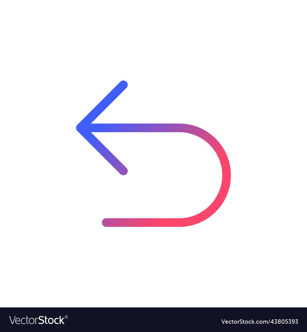 Undo pixel perfect gradient linear ui icon