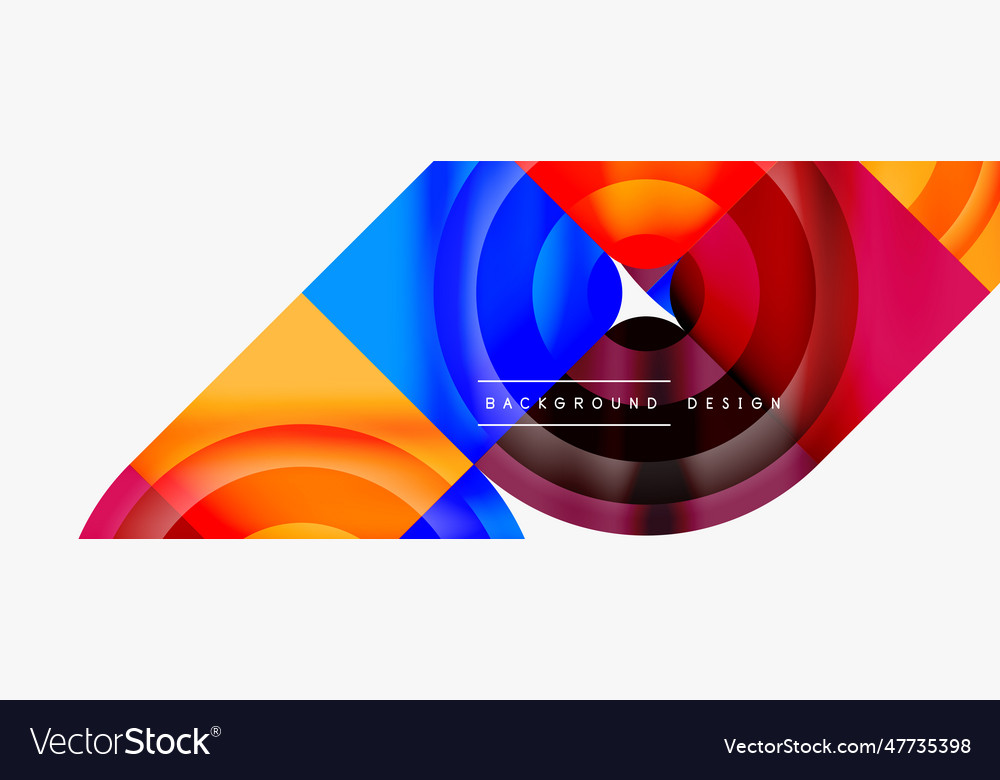 Circle abstract background wallpaper banner Vector Image
