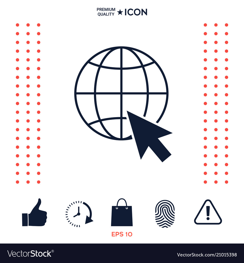 Go to web internet icon vector image Go to web internet icon