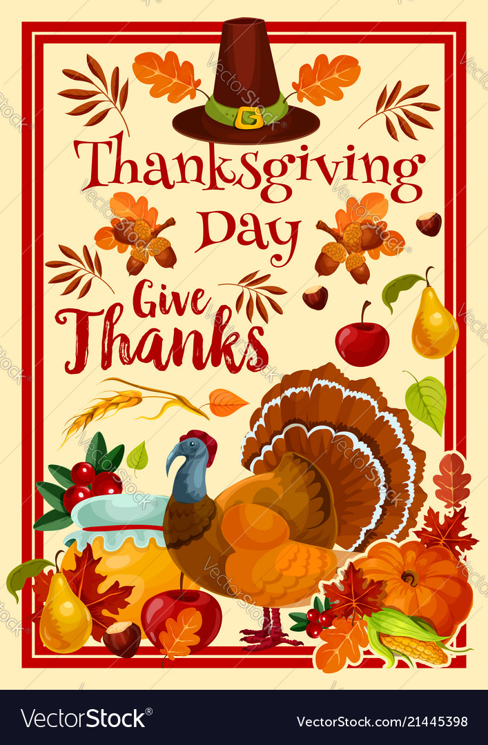 Happy thanksgiving day greeting card