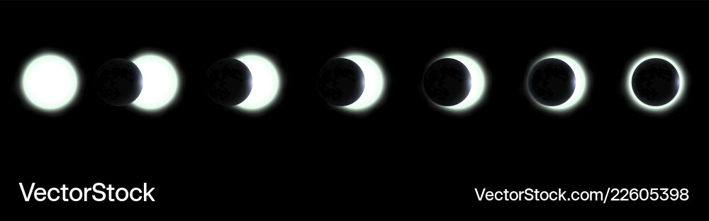 Moon phase set Royalty Free Vector Image - VectorStock