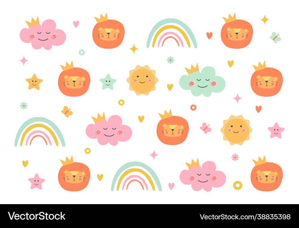 Pattern for kids Royalty Free Vector Image - VectorStock