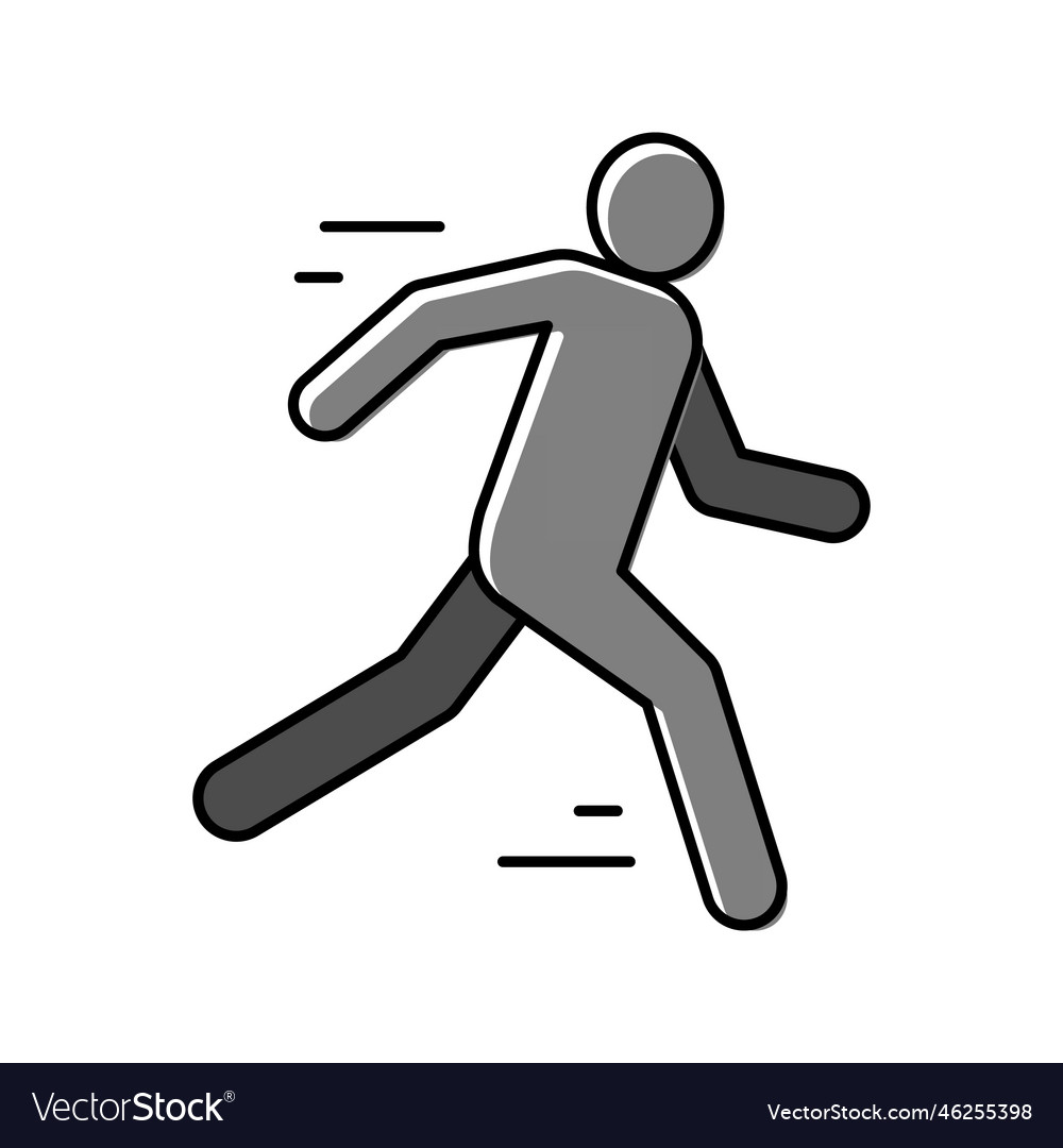 Run man Silhouette Farbsymbol