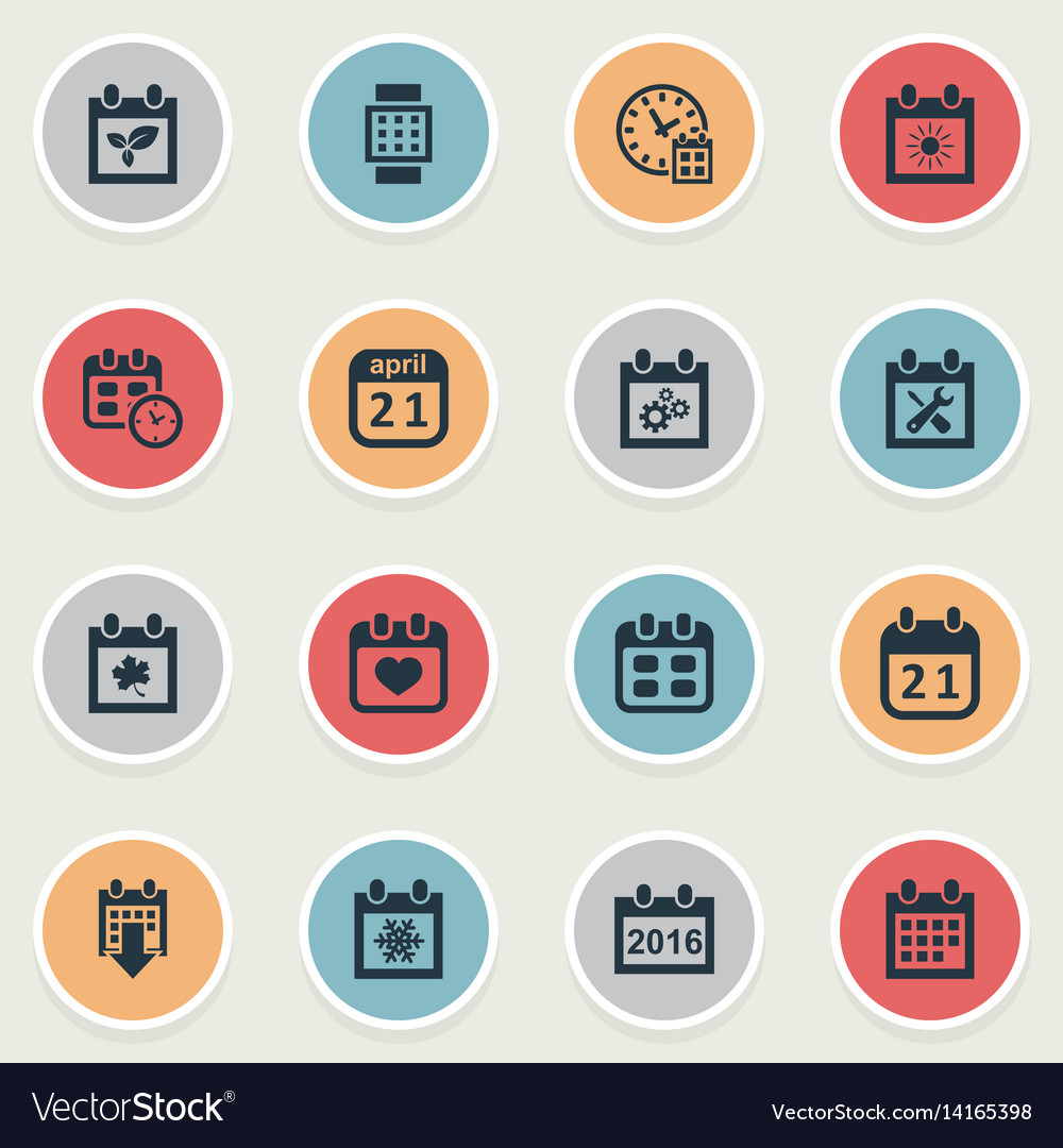 Set of simple time icons
