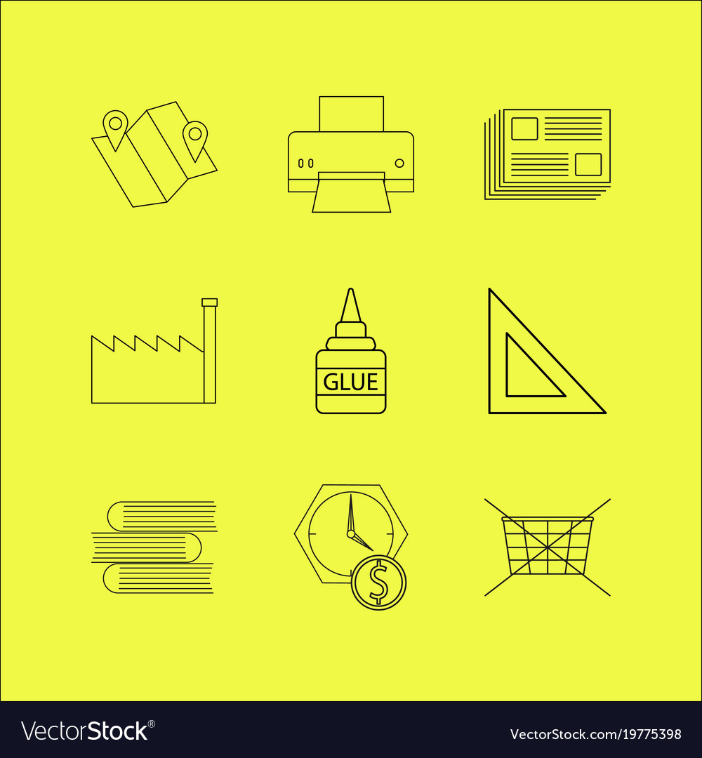 Web linear icon set simple outline icons