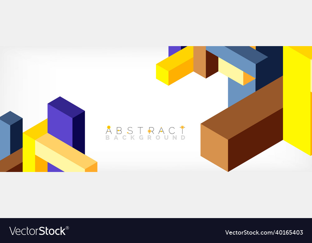 Abstract background 3d cubes cubic elements vector image Abstract background 3d cubes cubic elements