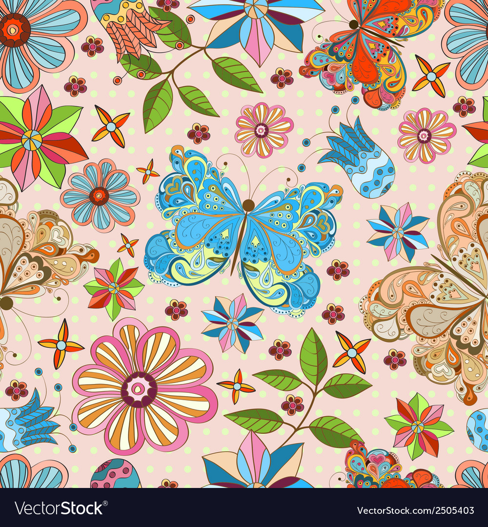 Butterfly seamless pattern