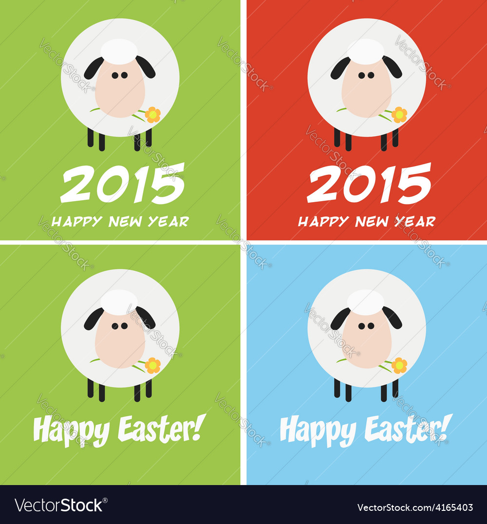 Cartoon sheep icon set