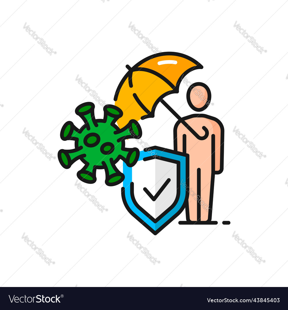 Coronavirus protection covid safety insurance Vector Image
