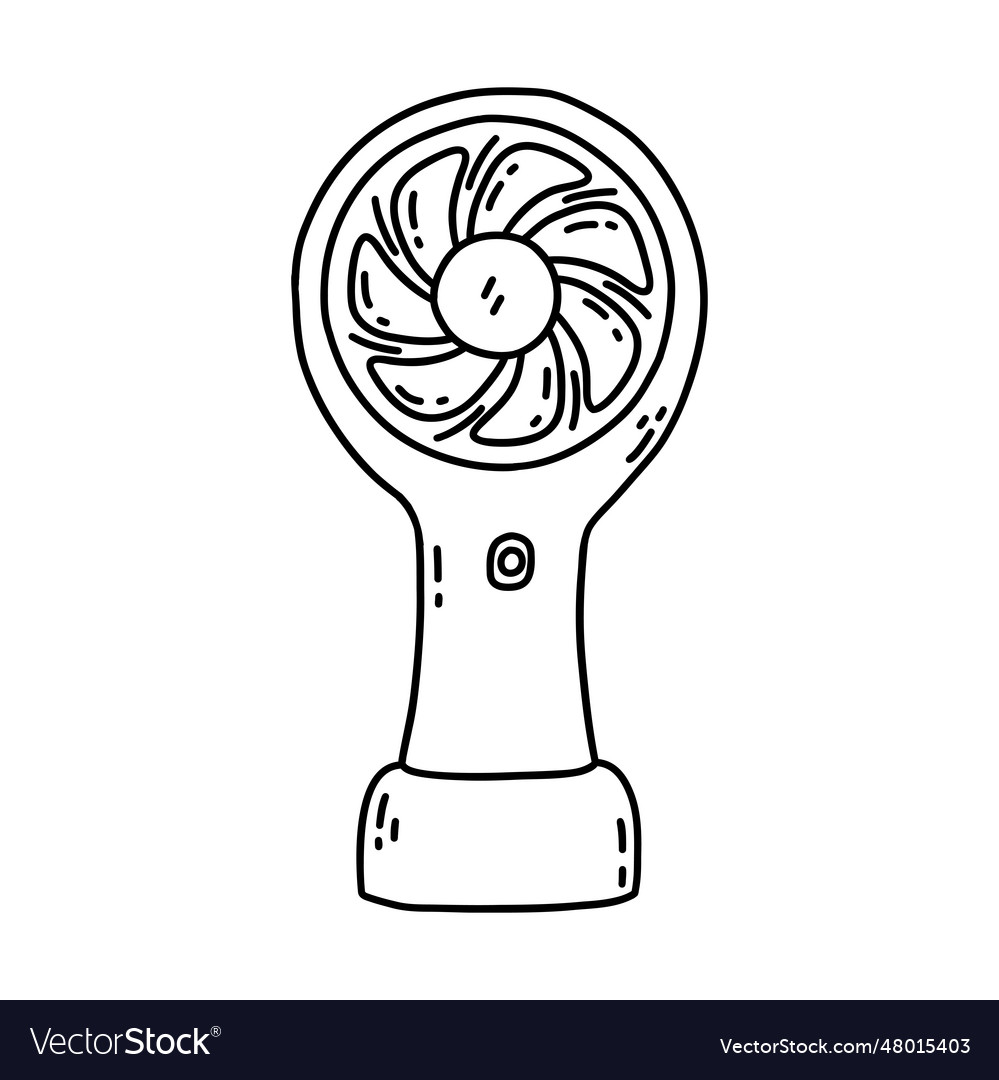 Desktop-Elektro-Fan Doodle-Blower-Symbol