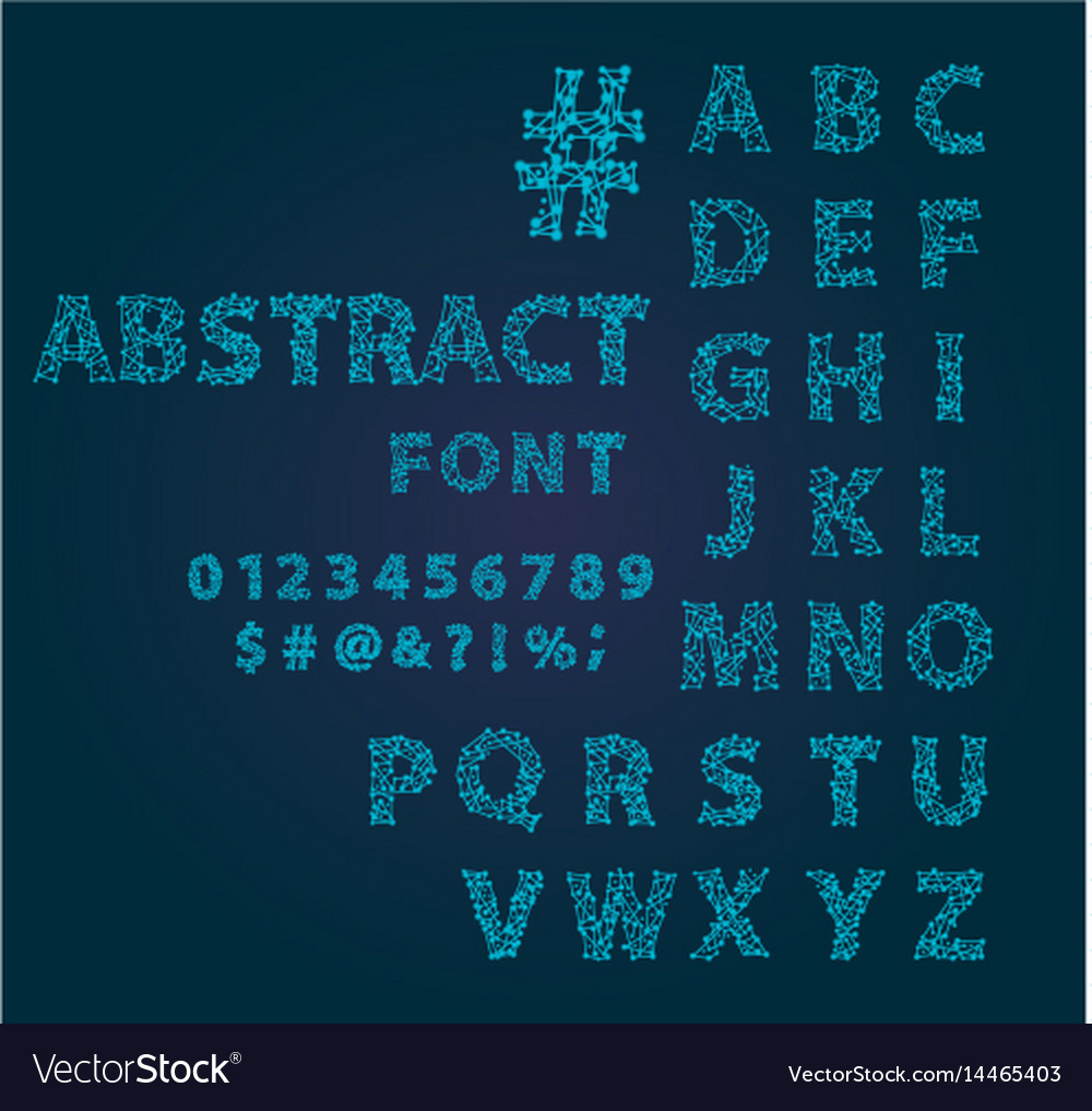 Font space alphabet typeface script with minimal