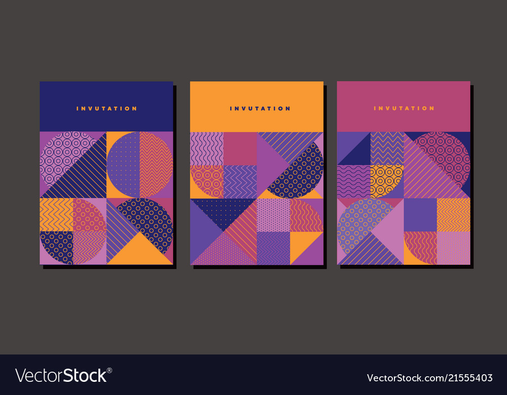 Geometric Square Pattern Set
