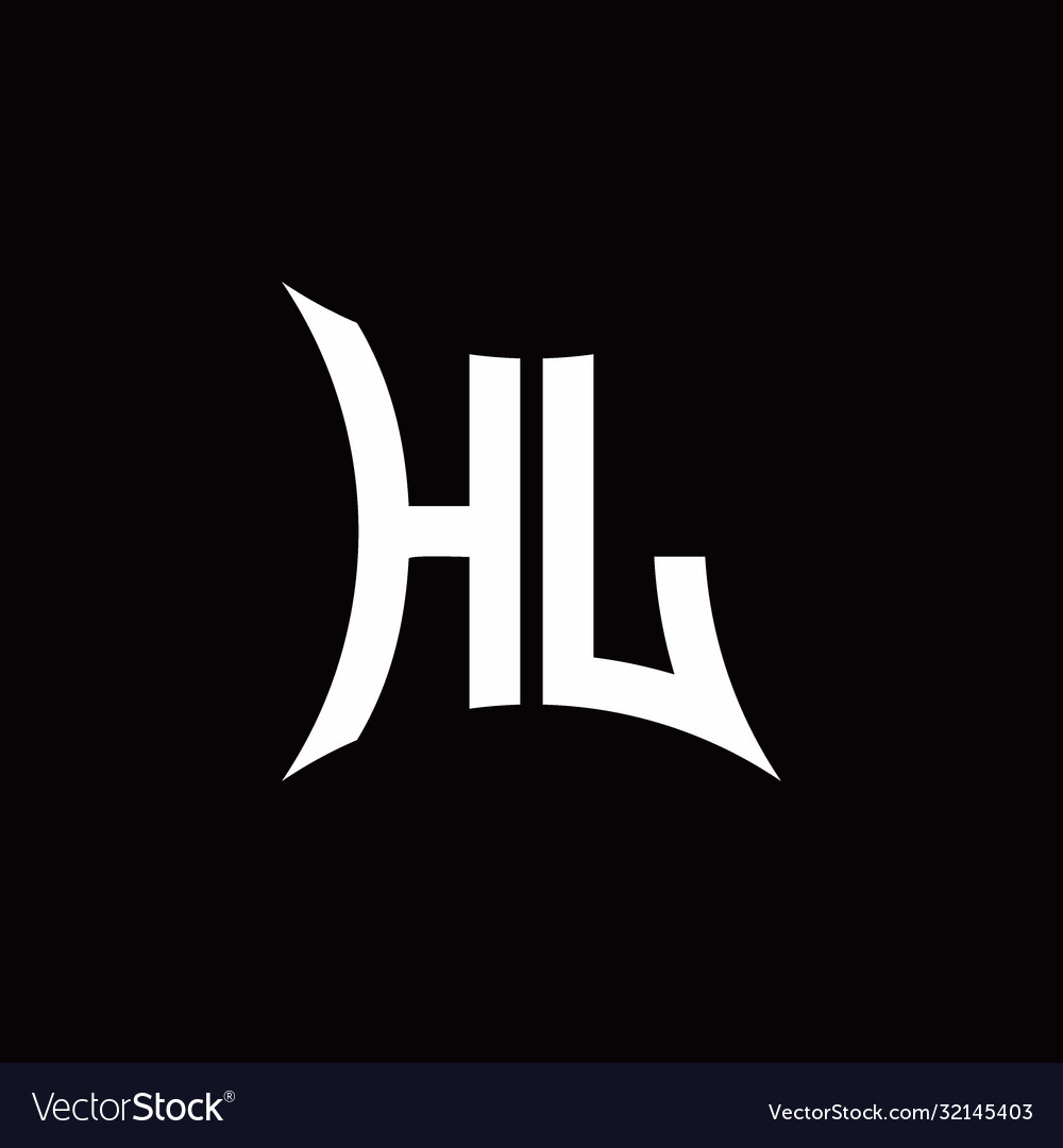 Hl monogram logo with sharped shape design