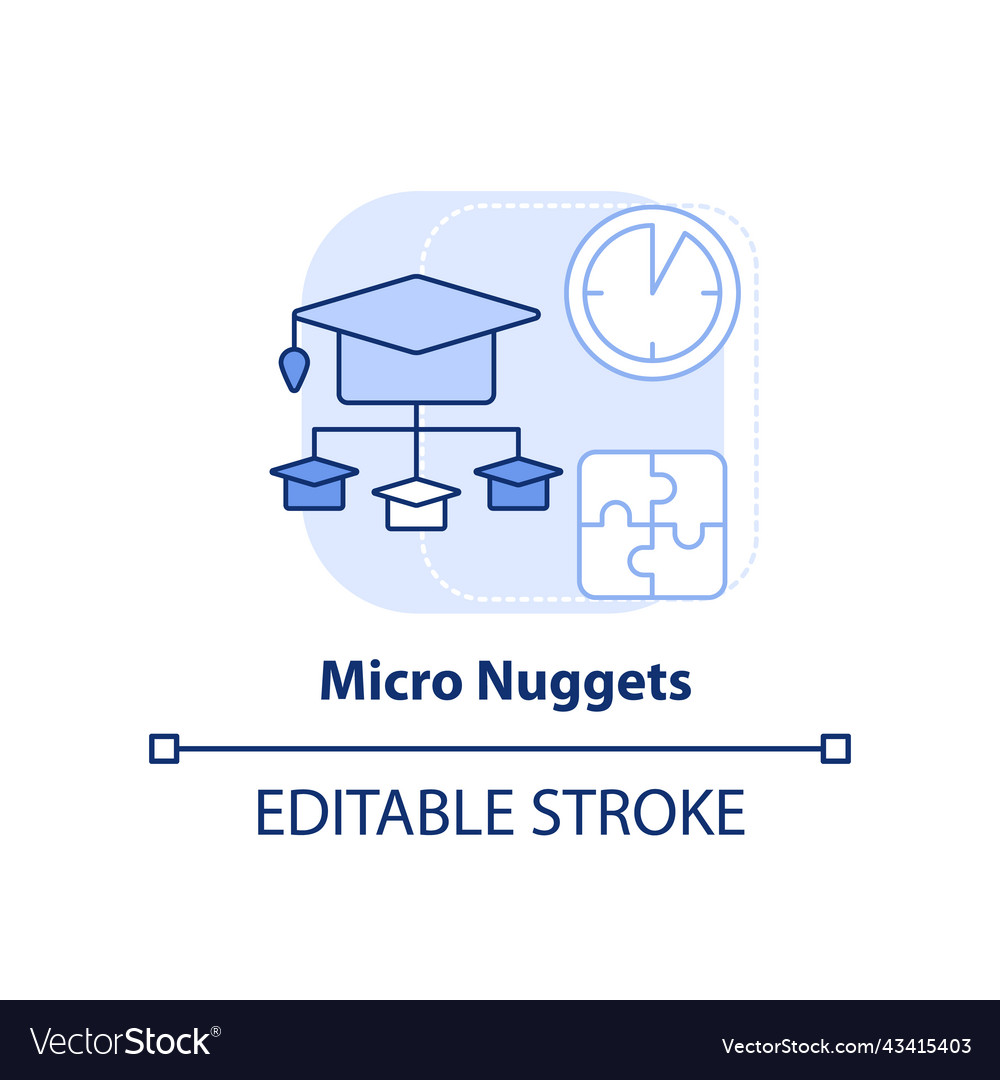 Micro nuggets light blue concept icon Royalty Free Vector