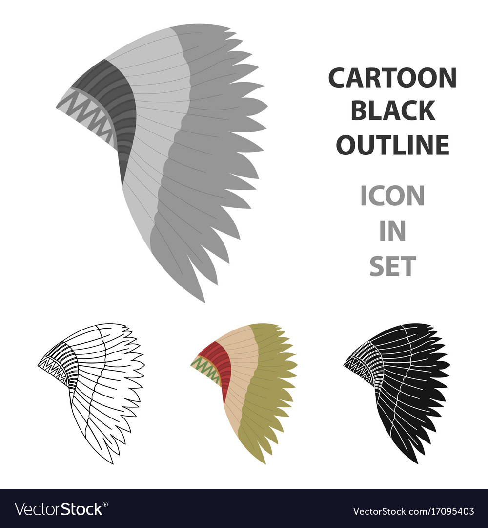 Mohawk indian icon cartoon singe western