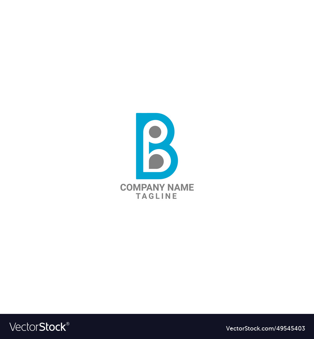 Unique b letter logo Royalty Free Vector Image