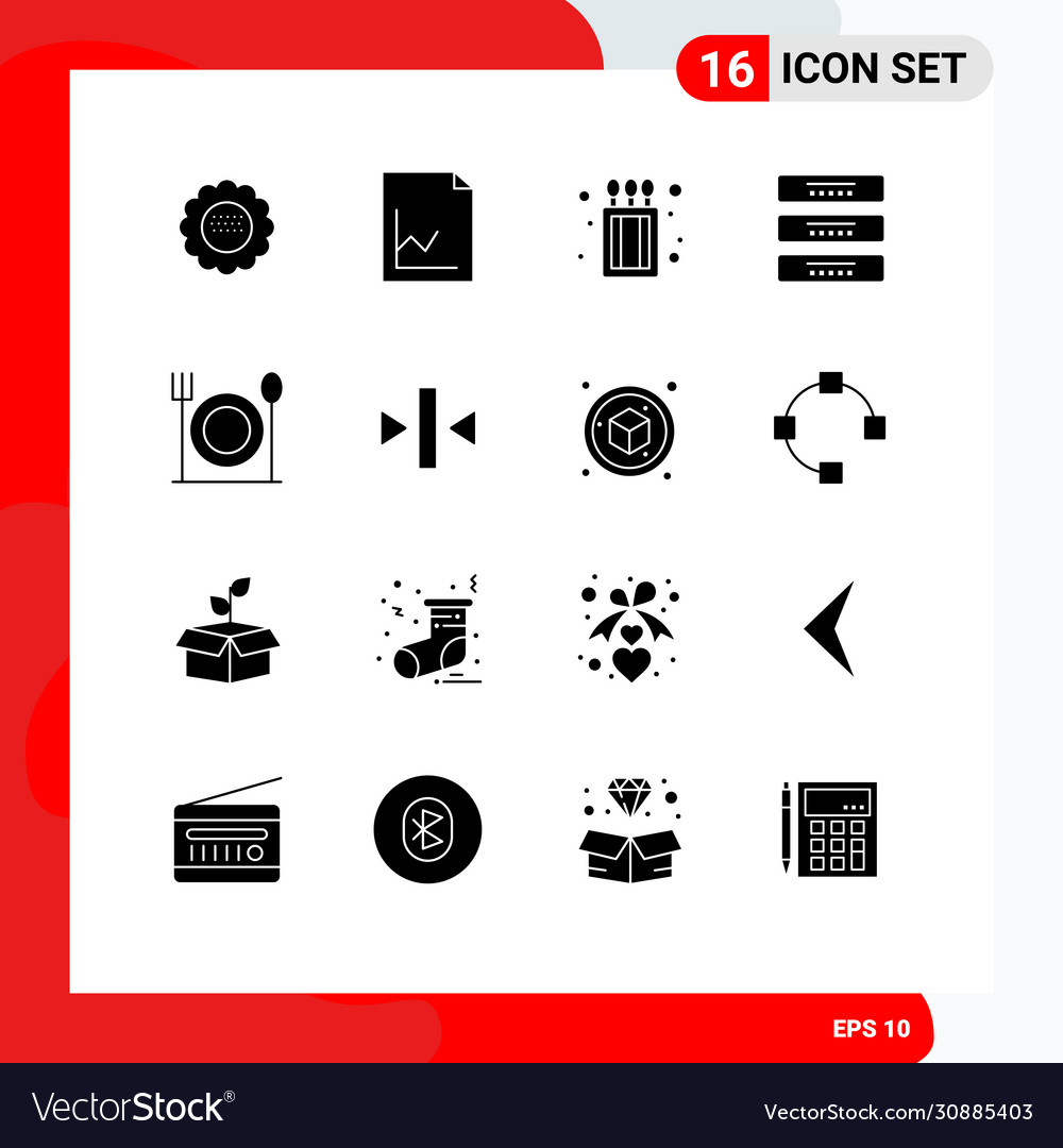 User interface pack 16 basic solid glyphs