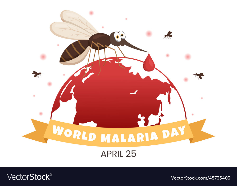 World malaria day on april 25 with earth Vector Image