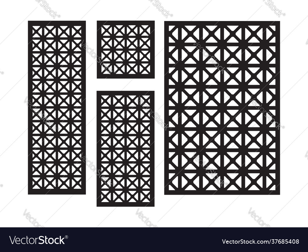 Art Deco Cnc Pattern Decorative Panel Screen Vector Image