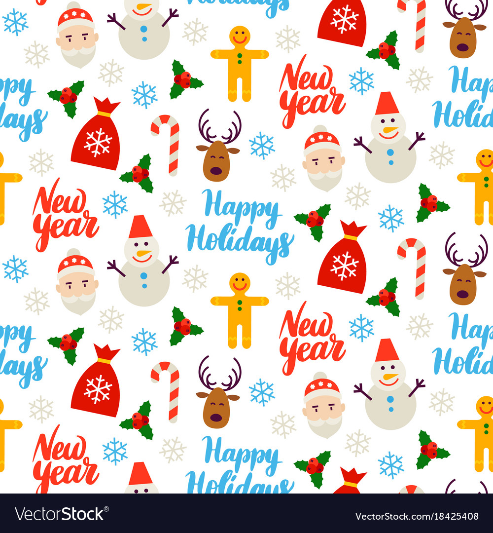 Happy new year seamless background