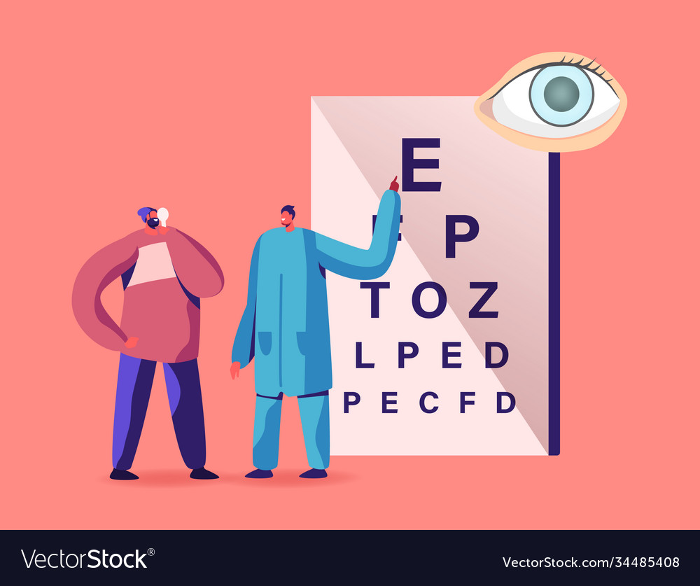 Ophthalmologist doctor check up patient eyesight