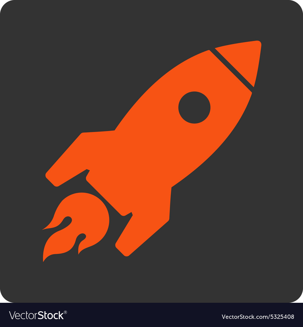 Rocket launch icon from commerce buttons overcolor