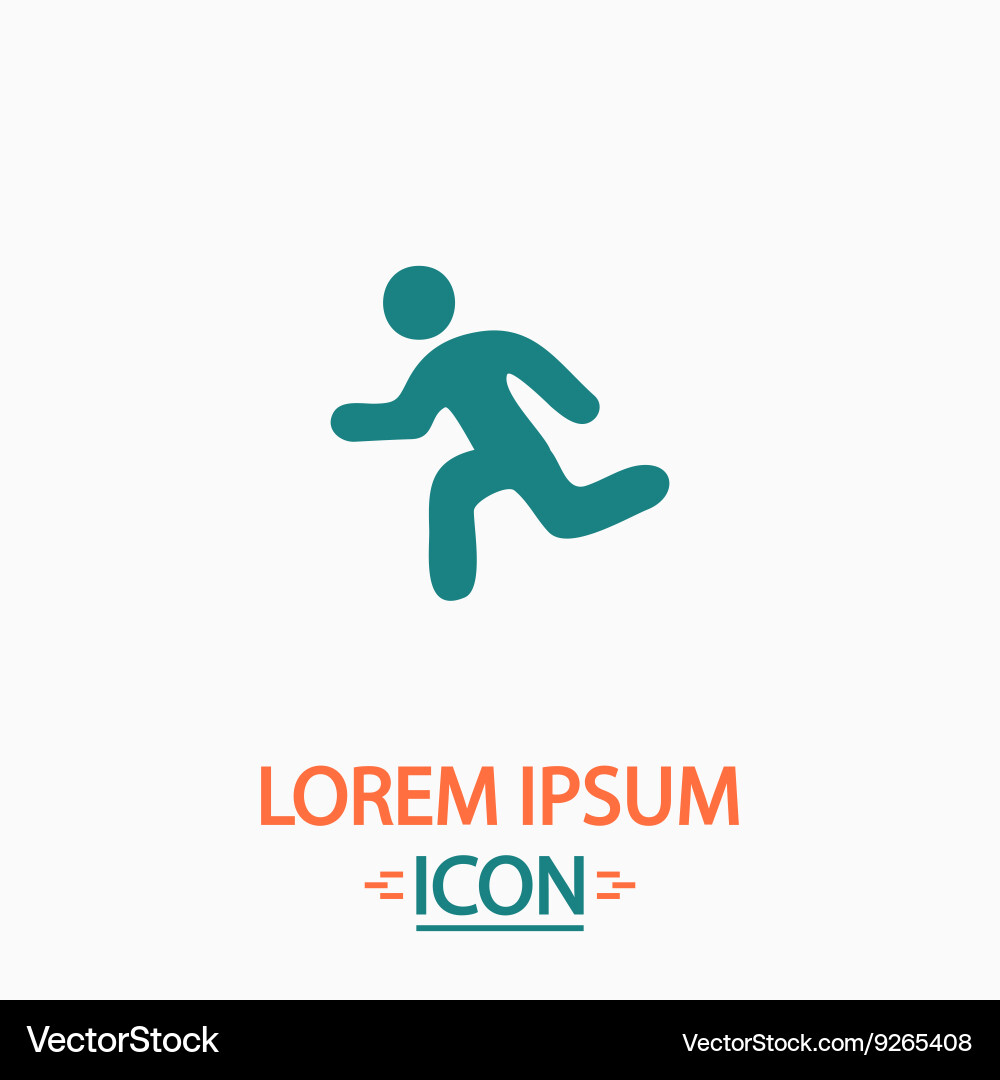 Running computer symbol Royalty Free Vector Image