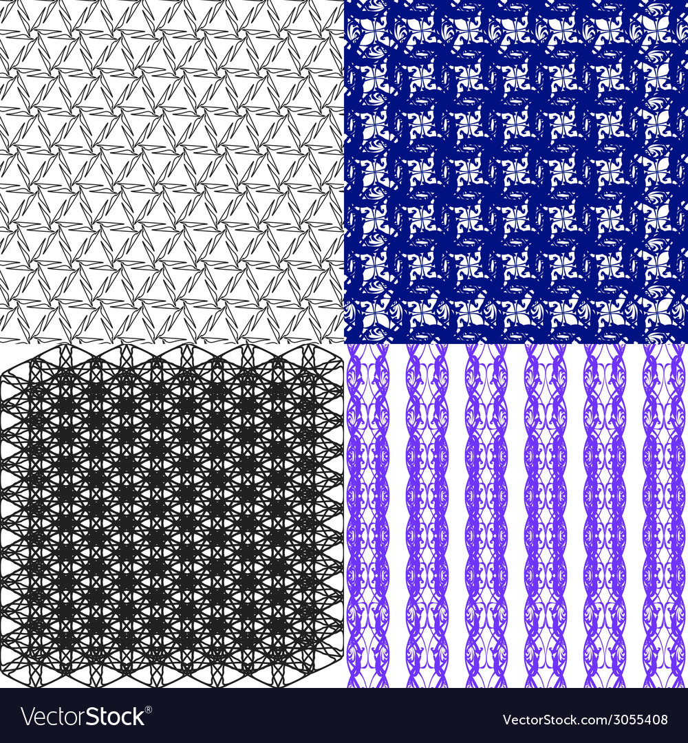 Set of geometric pattern in op art design