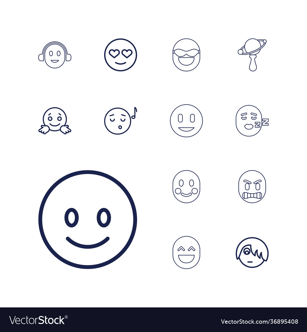 Smile icons Royalty Free Vector Image - VectorStock