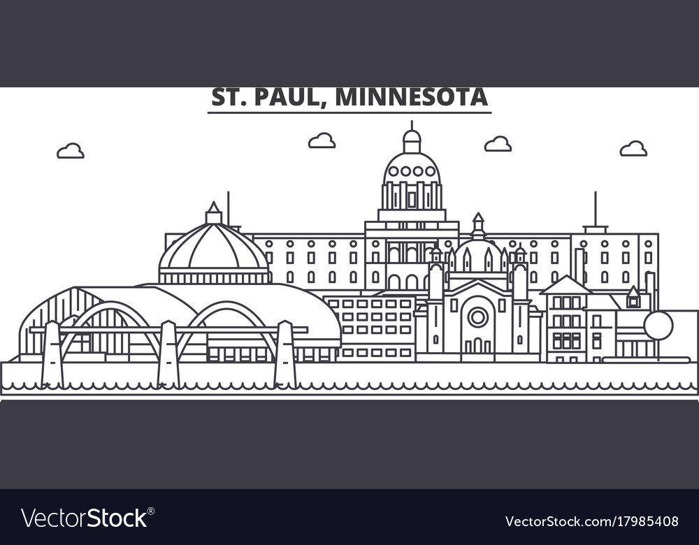 St paul minnesota Architektur Linie Skyline