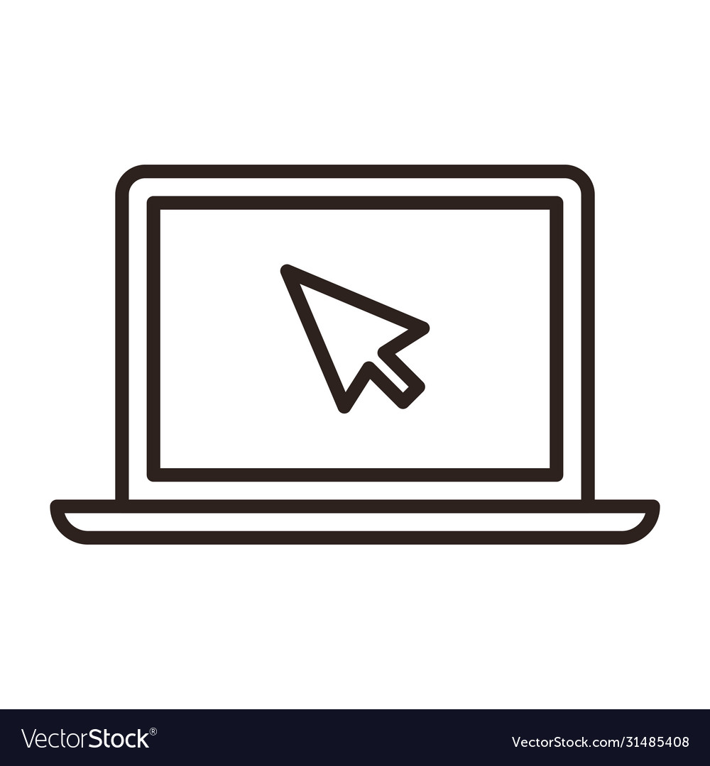Touch screen and cursor icon Royalty Free Vector Image